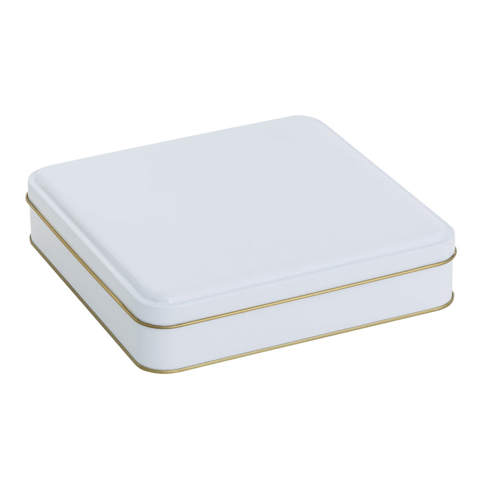 252 Adet Beyaz Kare Metal Kutu | 190 mm x 190 mm x 40 mm