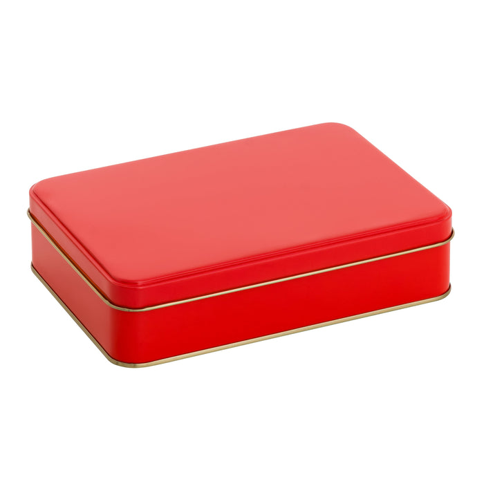 240 Adet Kırmızı Dikdörtgen Metal Kutu | 190 mm x 135 mm x 45 mm