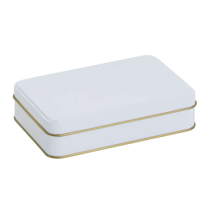 280 Adet Beyaz Dikdörtgen Metal Kutu | 150 mm x 100 mm x 35 mm