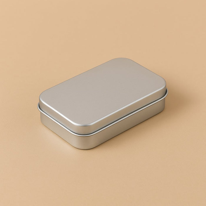 396 Adet Gümüş Menteşeli Dikdörtgen Sıvama Metal Kutu | 97 mm x 58 mm x 22 mm