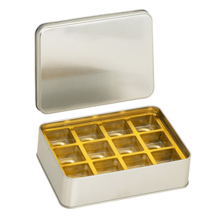240 Adet Dikdörtgen Seperatörlü Metal Kutu | 190 mm x 135 mm x 45 mm