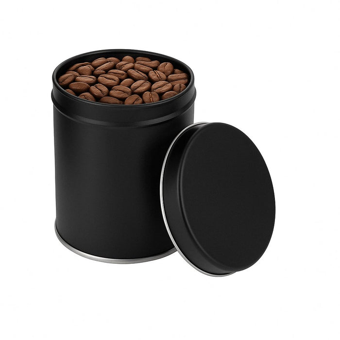 250 Gram Yuvarlak Metal Kahve Kutusu | 240 Adet