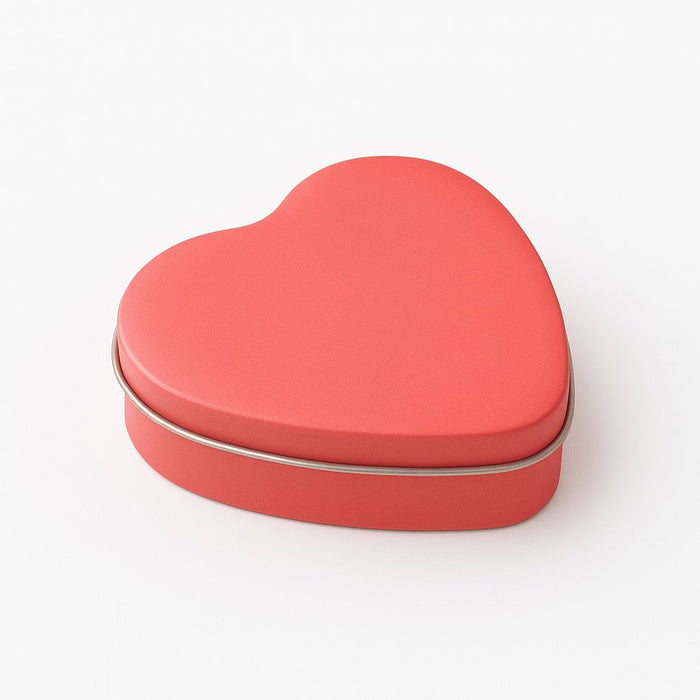 320 Adet Pembe Mat Kalp Metal Kutu | 92 mm x 88 mm x 25 mm