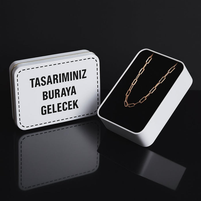 Firmaya Özel Baskılı Büyük Takı Kolye Kuyumcu Kutusu Süngerli | 240 Adet