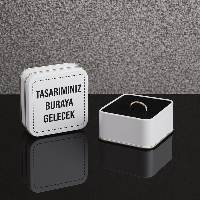 Firmaya Özel Baskılı Küçük Takı Kolye Kuyumcu Kutusu Süngerli | 420 Adet