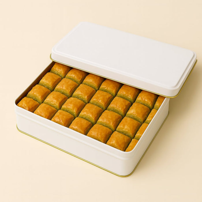 1000 Gr - 1200 Gr Dikdörtgen Metal Baklava Kutusu | 240 Adet