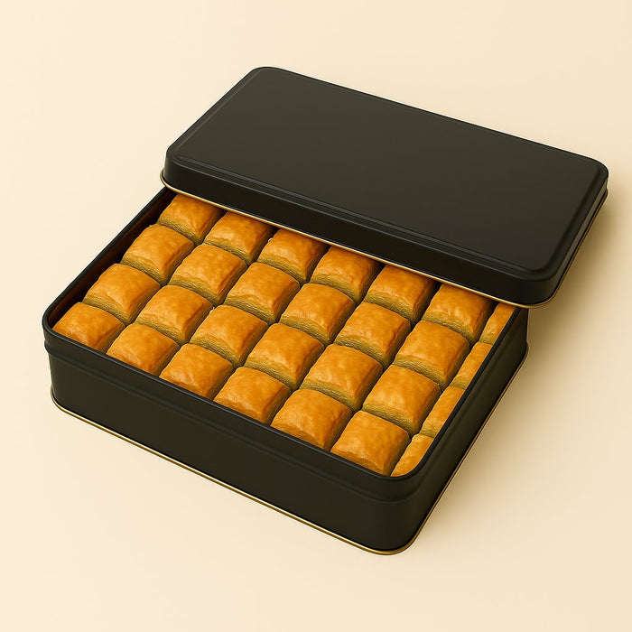 1000 Gr - 1200 Gr Dikdörtgen Metal Baklava Kutusu | 240 Adet