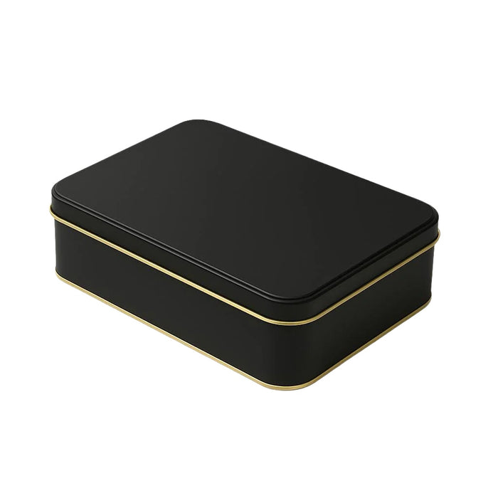 240 Adet Siyah Dikdörtgen Metal Kutu | 190 mm x 135 mm x 45 mm