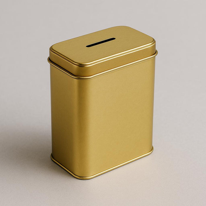 480 Adet Gold Kumbara Metal Kutu | 95 mm x 55 mm x 130 mm