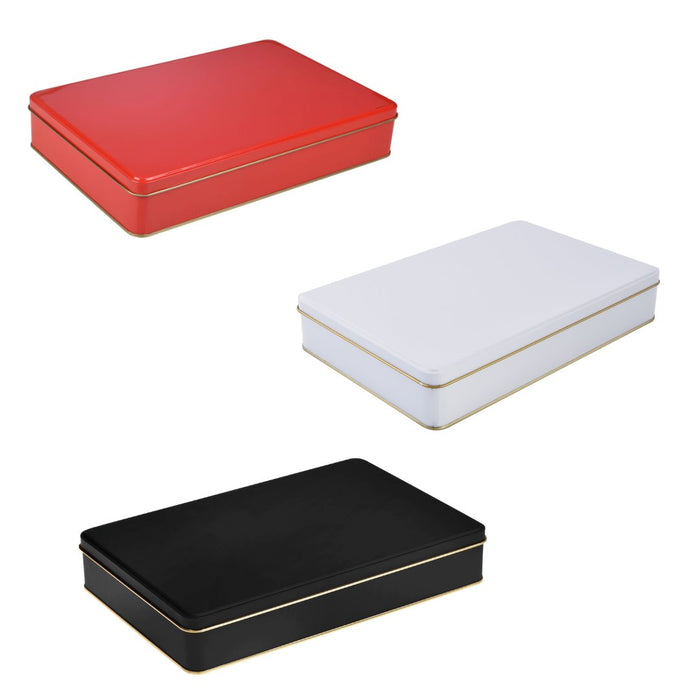 800 Gr - 1200 Gr Metal Baklava Kutusu Baskısız Kırmızı, Beyaz, Siyah | 144 Adet