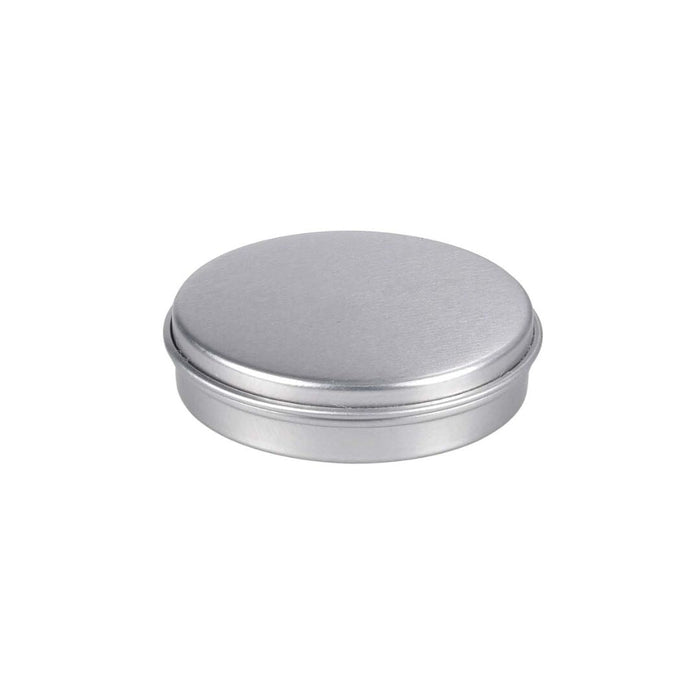 250 Adet Gümüş Yuvarlak Sıvama Metal Kutu | 49 mm x 12 mm