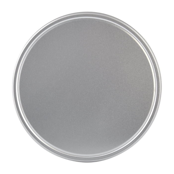 içi dışı şeffaf laklı ( gümüş ) metal kutu