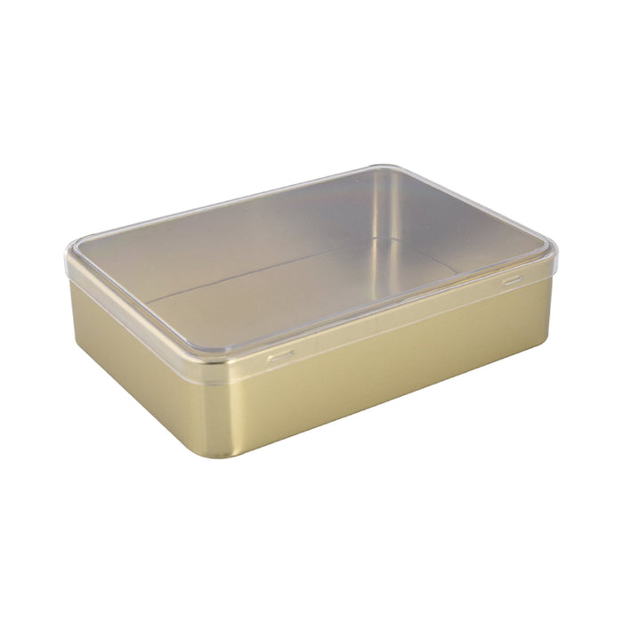 kristal kapaklı gold renkli metal kutu