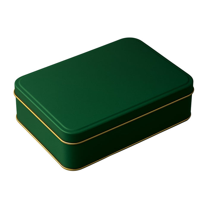240 Adet Yeşil Mat Dikdörtgen Metal Kutu | 190 mm x 135 mm x 45 mm