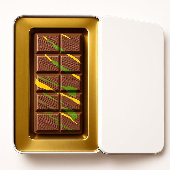 240 Adet Dubai Çikolatası Seperatörlü  Dikdörtgen Metal Kutu | 190 mm x 135 mm x 45 mm