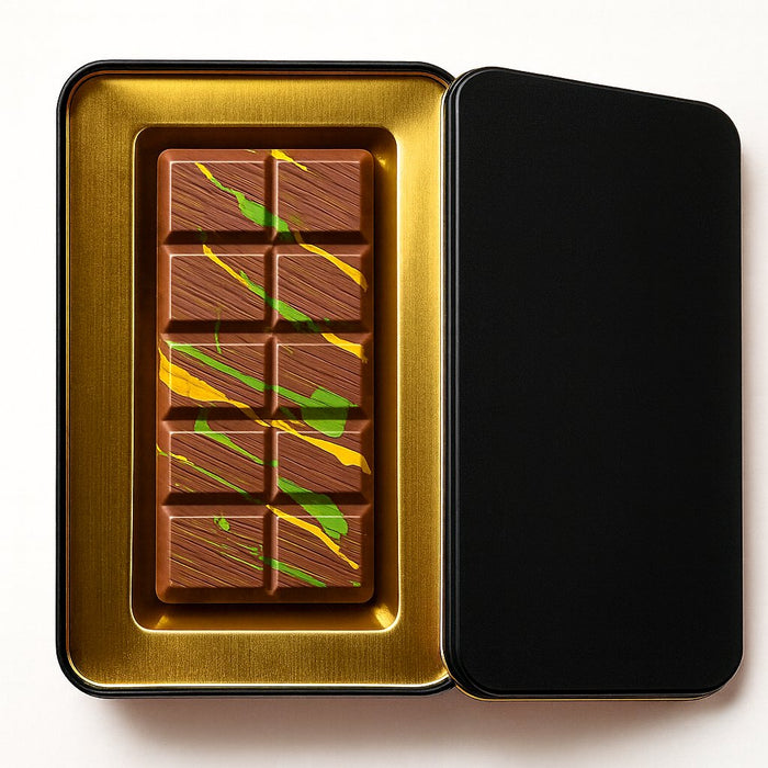 240 Adet Dubai Çikolatası Seperatörlü  Dikdörtgen Metal Kutu | 190 mm x 135 mm x 45 mm