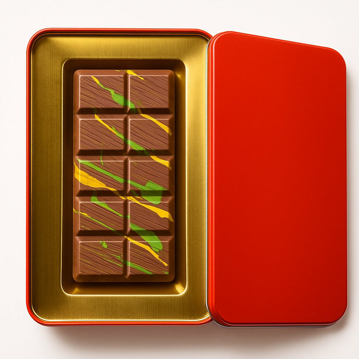 240 Adet Dubai Çikolatası Seperatörlü  Dikdörtgen Metal Kutu | 190 mm x 135 mm x 45 mm