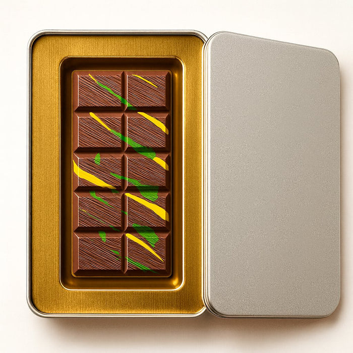 240 Adet Dubai Çikolatası Seperatörlü  Dikdörtgen Metal Kutu | 190 mm x 135 mm x 45 mm