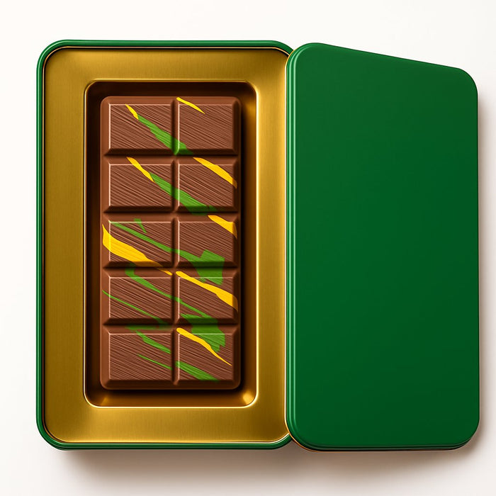 240 Adet Dubai Çikolatası Seperatörlü  Dikdörtgen Metal Kutu | 190 mm x 135 mm x 45 mm