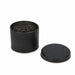 25-50 Gram Yuvarlak Siyah Mat Metal Çay Kutusu | Ø73 × 60 mm | Tins By Masaş