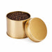 25-50 Gram Yuvarlak Gold Metal Çay Kutusu | Ø73 × 60 mm | Tins By Masaş