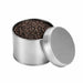 25-50 Gr Yuvarlak Gümüş Metal Çay Kutusu | Ø73 × 60 mm | Tins By Masaş