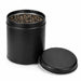200-250 Gram Yuvarlak Siyah Mat Metal Çay Kutusu | Ø99 × 125 mm | Tins By Masaş