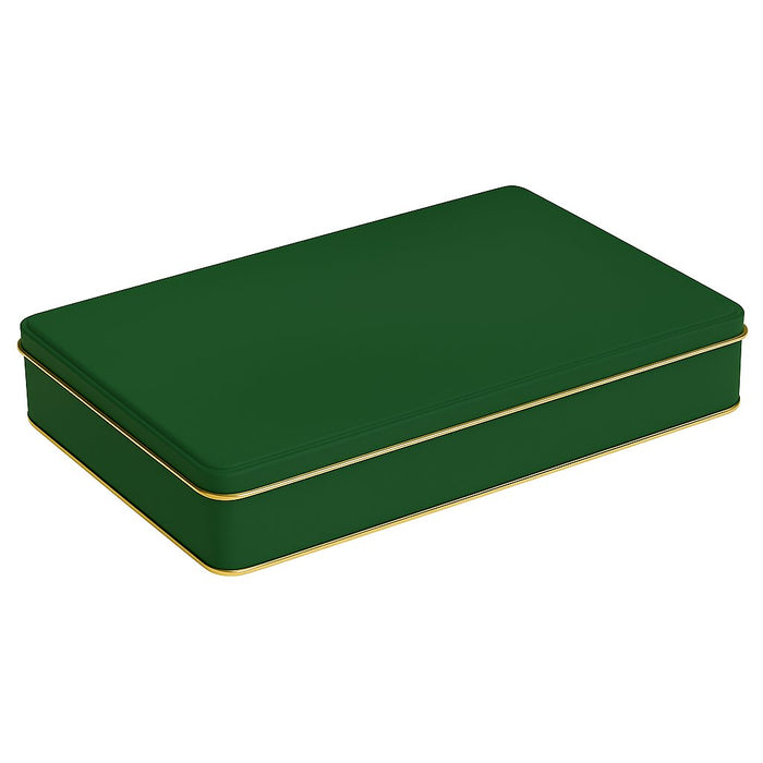 240 Adet Yeşil Mat Dikdörtgen Metal Kutu | 265 mm x 175 mm x 45 mm
