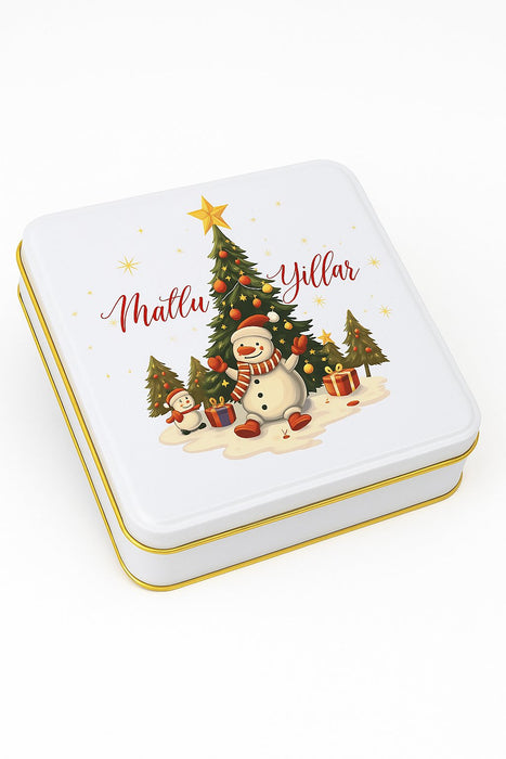 Yılbaşı Temalı Kare Çikolata Kutusu | 420  Adet