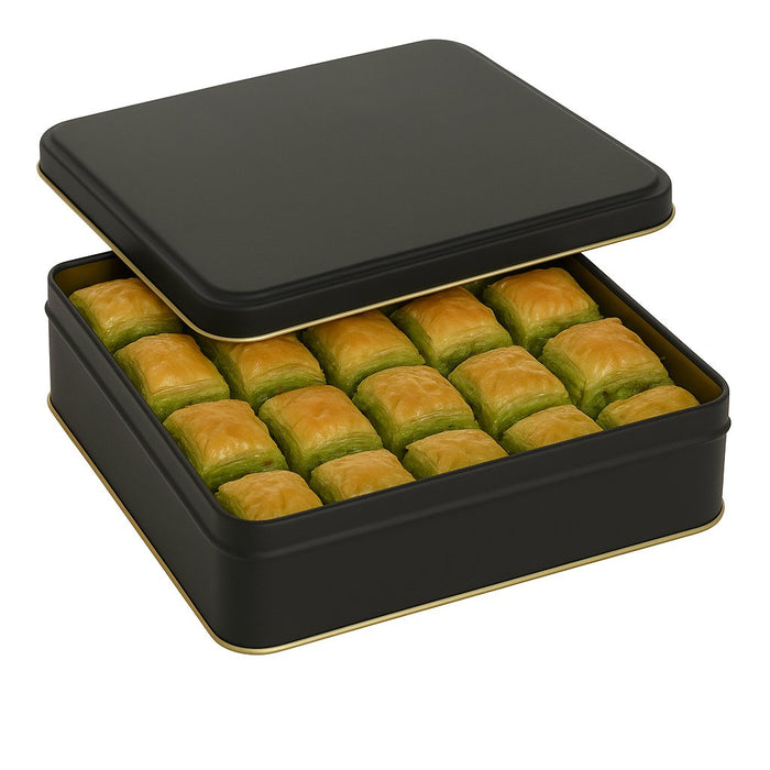 350 Gr - 500 Gr Kare Metal Baklava Kutusu | 252 Adet