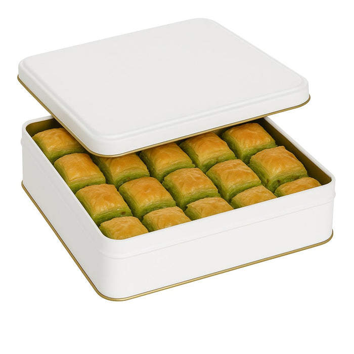 750 Gr - 1000 Gr Kare Metal Baklava Kutusu | 252 Adet