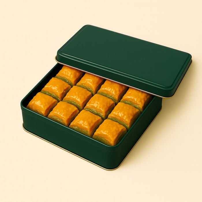 500 Gr Dikdörtgen Metal Baklava Kutusu | 240 Adet