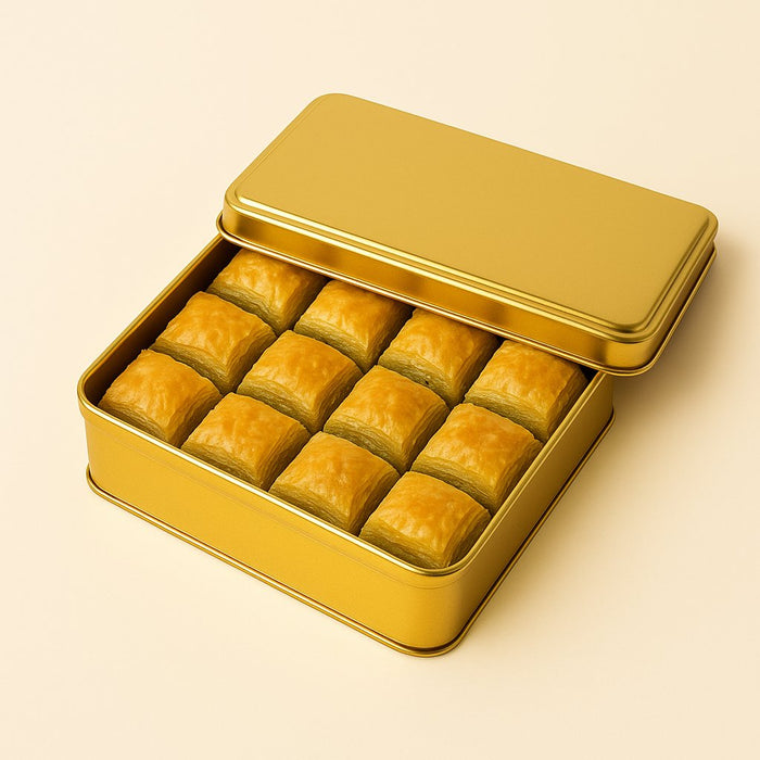 500 Gr Dikdörtgen Metal Baklava Kutusu | 240 Adet