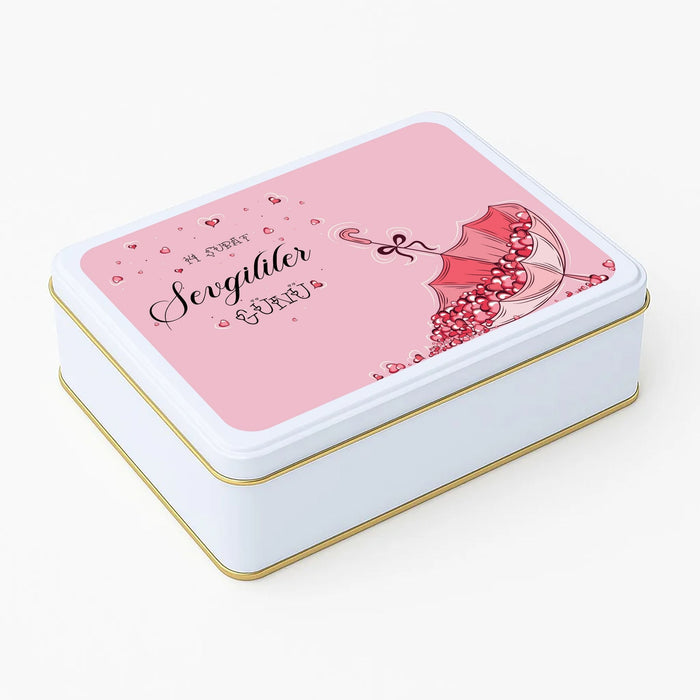 400 Adet | Dikdörtgen Beyaz Sevgililer Günü Kutusu