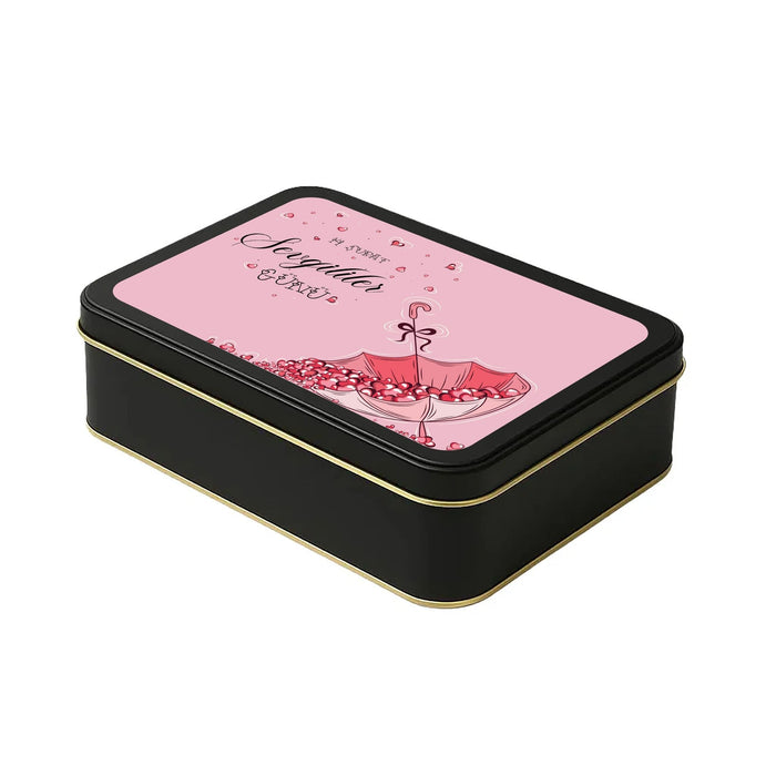 190 x 135 x 45 mm Sevgililer Günü Kutusu | Premium Metal Ambalaj