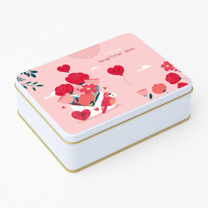 400 Adet | Dikdörtgen Beyaz Sevgililer Günü Kutusu