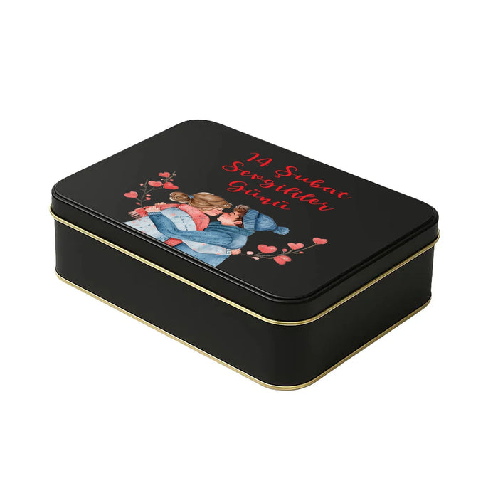 190 x 135 x 45 mm Sevgililer Günü Kutusu | Premium Metal Ambalaj