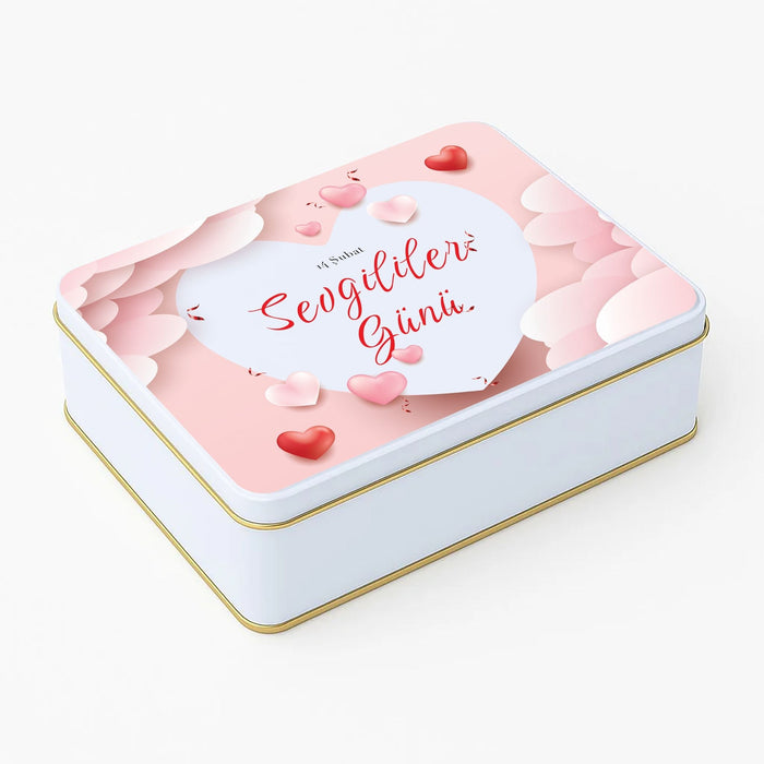 400 Adet | Dikdörtgen Beyaz Sevgililer Günü Kutusu