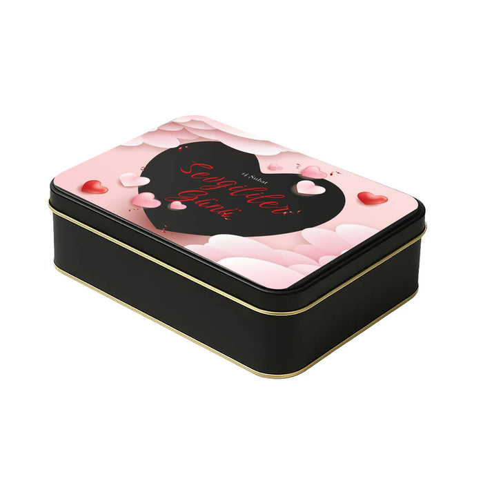 190 x 135 x 45 mm Sevgililer Günü Kutusu | Premium Metal Ambalaj