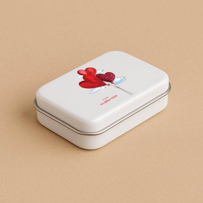 396 Adet | Beyaz Dikdörtgen Sevgililer Günü Kutusu