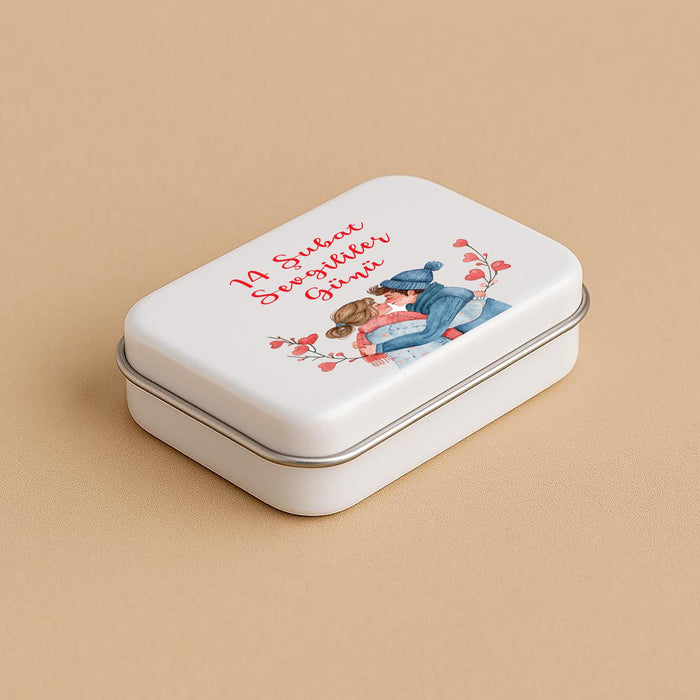 396 Adet | Beyaz Dikdörtgen Sevgililer Günü Kutusu