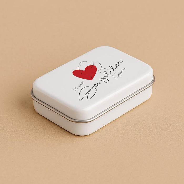 396 Adet | Beyaz Dikdörtgen Sevgililer Günü Kutusu