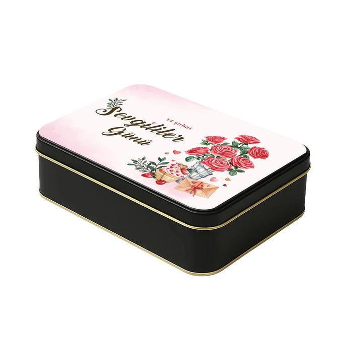 190 x 135 x 45 mm Sevgililer Günü Kutusu | Premium Metal Ambalaj
