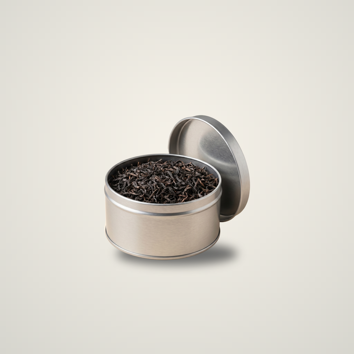 25-50 Gram Yuvarlak Gümüş Kristal Gözlü Metal Çay Kutusu | Ø73 × 60 mm | Toptan 420 Adet
