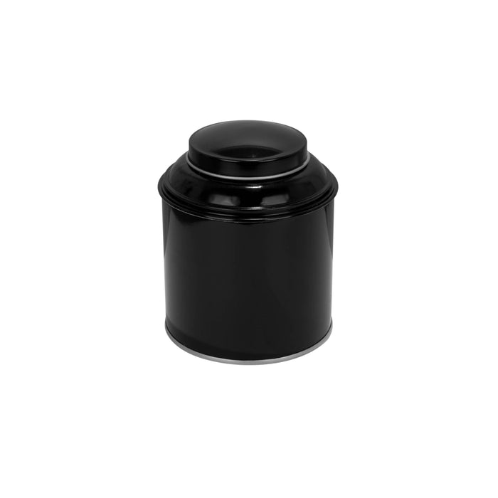 144 Adet Siyah Bombe Kapaklı Metal Kutu | 89 mm x 82 mm